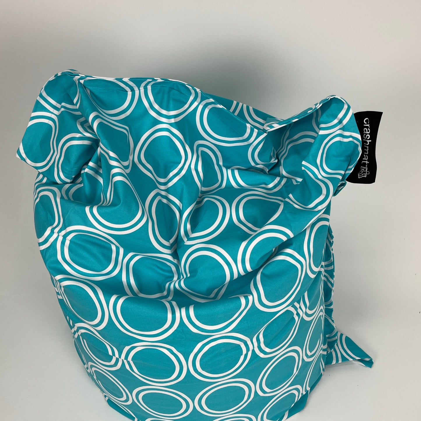 Aqua with White Circles - Beanbag