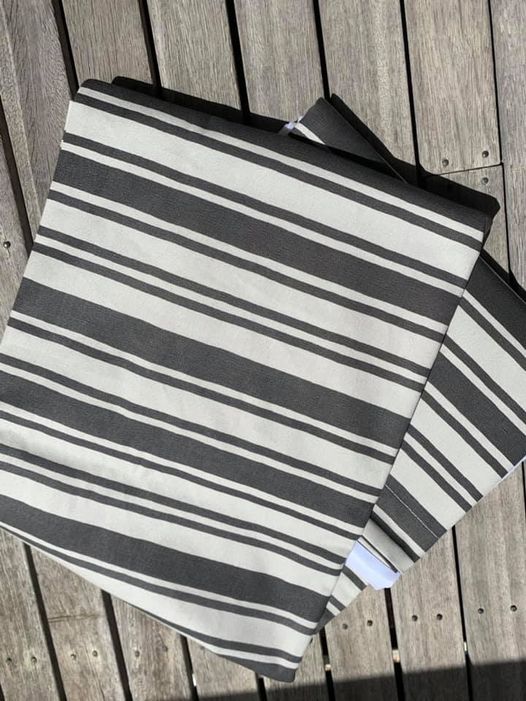 Grey Stripe Beanbag