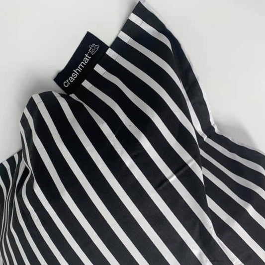 black & white stripe beanbag